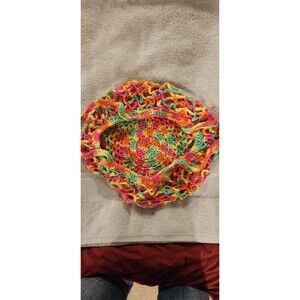 Bright multicolored mesh market bag